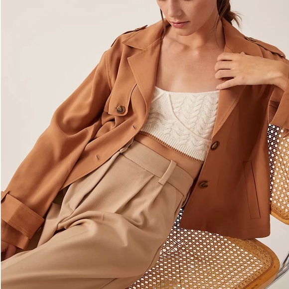 SANCTUARY Cropped Trench Coat XXS - Picture 4 of 9